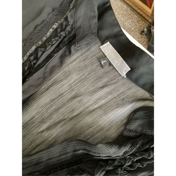 Sheer Lilly Lou button up blouse, sz - Picture 11 of 14